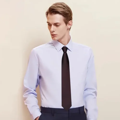 Cravatta uomo nera opaca 6cm zip formale business senza nodo professionale