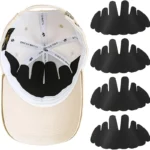 5pz rivestimenti tessuto BIANCO cappelli baseball assorbenti lavabili