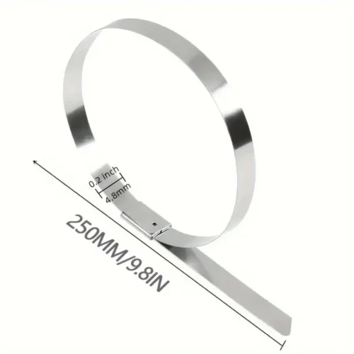 25pz fascette stringitubo acciaio inox 150mm multiuso scarico interni esterni