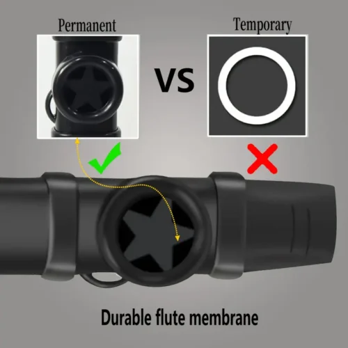 Flauto corto nero armonica bocca plastica colori vari facile principianti