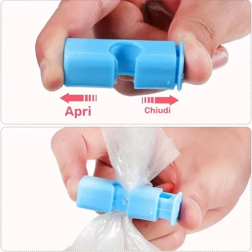 6pz clip blue plastica riutilizzabili chiusura sacchetti cucina alimentari