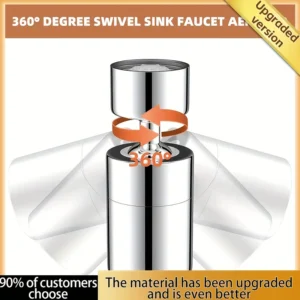 Rubinetto rotante 360° 2 modalità spruzzo schiuma lavello cucina bagno