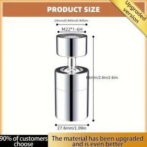 Rubinetto rotante 360° 2 modalità spruzzo schiuma lavello cucina bagno