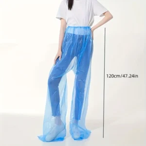 1x pantaloni impermeabili blu leggeri elastici adulti antivento resistenti