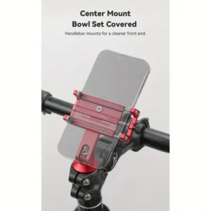 1x supporto telefono bici JOHORSE alluminio nero regolabile antiurto