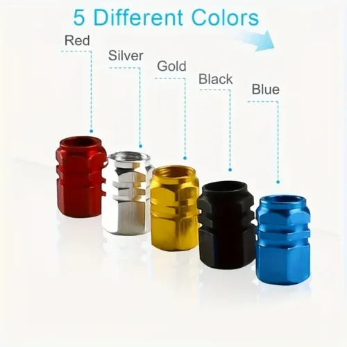 20pz cappucci valvola auto bici alluminio 5 colori resistenti versatili
