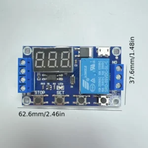 Modulo relè timer programmabile 6-30V DC LED USB ciclico display digitale