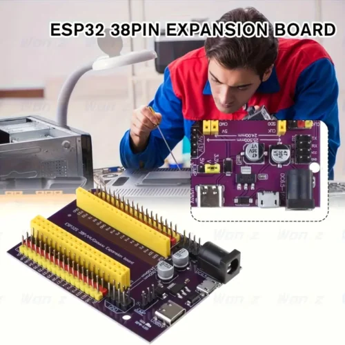 1x modulo sensore ESP32-Devkitc WROOM-32U kit sviluppo IoT piastra espansione