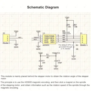 1pz modulo sensore angolo AS5600 12-bit 0-360° alta precisione rame integrato