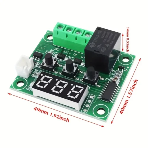 1pz W1209 termostato digitale 12V -50-110°C relè 10A con custodia microchip