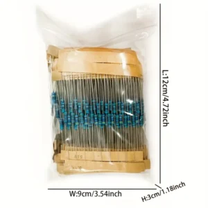 Kit resistori 600pz pellicola metallica 1/4W 60 valori 1% componenti elettronici