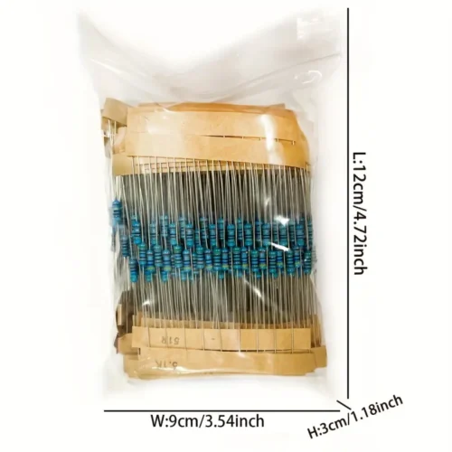 Kit resistori 600pz pellicola metallica 1/4W 60 valori 1% componenti elettronici