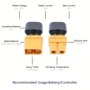 6paia XT60H connettori batteria RC maschio femmina guaina aggiornata
