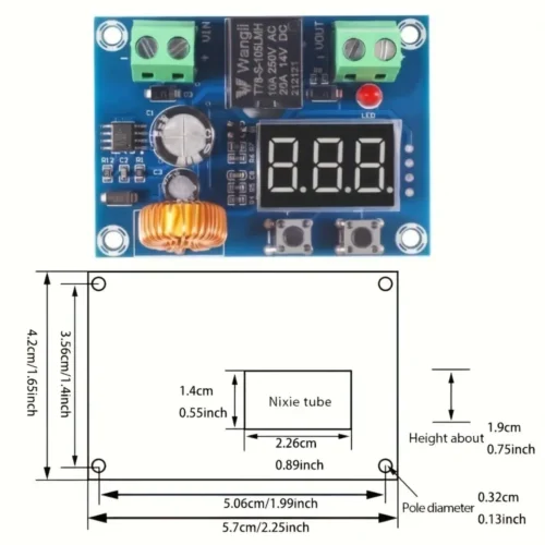1pz XH-M609 interruttore LED digitale 12-36V protezione sottoscarica batteria