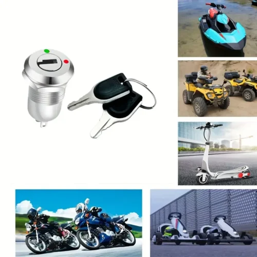 CLELO 2pz interruttore chiave elettrico metallo 12mm on/off blocco sicurezza