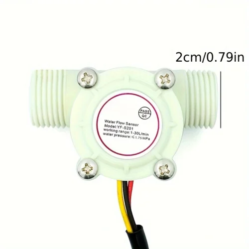 Sensore flusso YF-S201 nero effetto Hall 1-30L/min acqua Arduino progetti