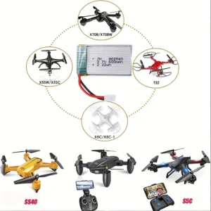 Battery 802540 Litio Polimero 3.7V 600mAh 25C X5C RC drone quadricottero modello