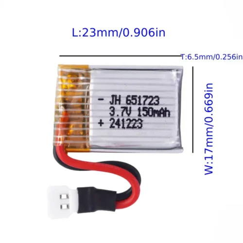 JST PH 2.0mm 3.7V 110mAh 301230 batteria Li-Po tastiera mini wireless