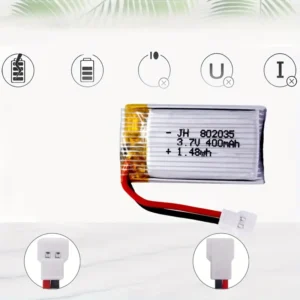 ENERGYBATTERY 802035 3.7V 400mAh batteria litio 25C polimero altoparlante