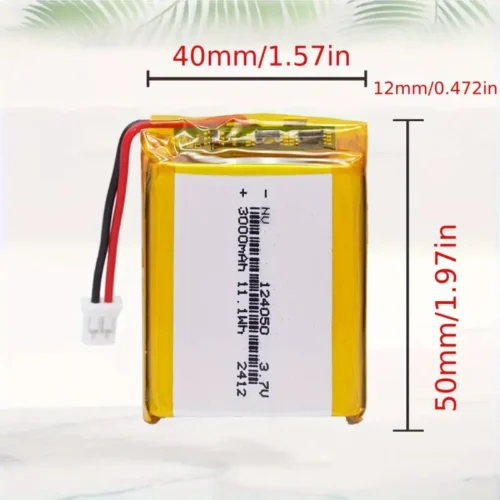 Batteria Litio 124050 Polimero 3.7V 3000mAh 3S 20C auto drone RC quadricottero