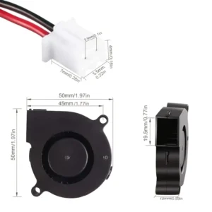 Ventola raffreddamento turbina 5015 12V brushless stampante 3D estrusore