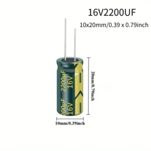 10pz condensatori elettrolitici 16V1500uF verdi dorati bassa ESR industriali