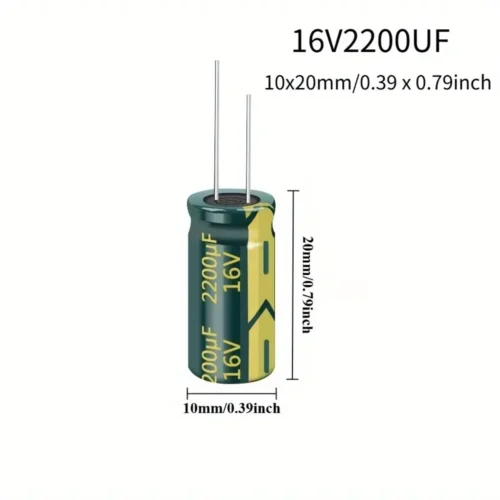 10pz condensatori elettrolitici 16V1500uF verdi dorati bassa ESR industriali