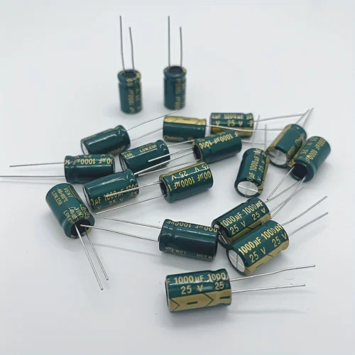 10pz condensatori 25V1000uF verdi dorati bassa ESR progetti elettronici