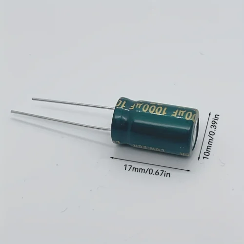 10pz condensatori 25V1000uF verdi dorati bassa ESR progetti elettronici