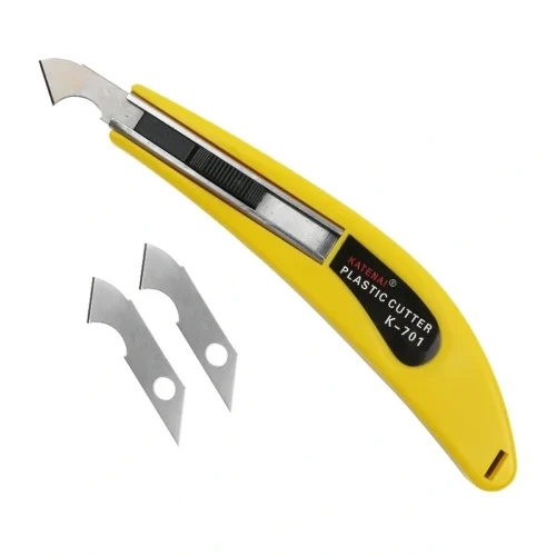 Set coltelli taglio fogli 3 lame acrilico PVC plexiglass plastica fai da te