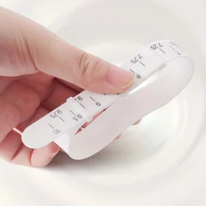 1pz misuratore braccialetto plastica bianca misura polso pratico gioielli