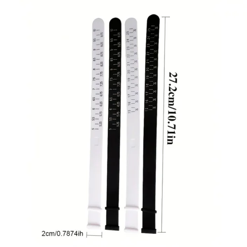 1pz misuratore braccialetto plastica bianca misura polso pratico gioielli