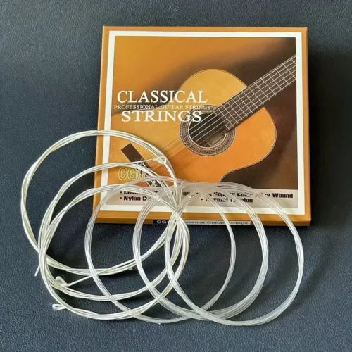 Corde chitarra classica 6pz nylon rame CG01 argentato suono brillante set