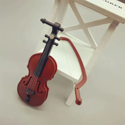 1pz violino miniatura accessorio casa bambole strumento mini decorazione