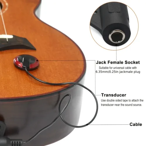 Pickup contatto libellula chitarra violino viola banjo piezo MIC gancio