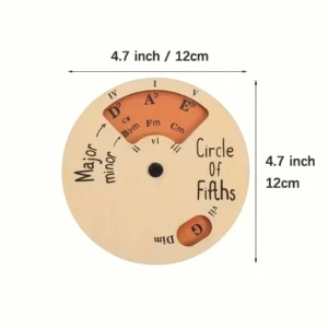 Cerchio quinte legno rustico decorativo didattico teoria musicale tavolo