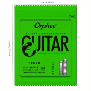 Set corde chitarra acustica TX620 suono ricco accessori musicali 6pz
