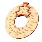 Ruota quinte legno rustico melodia musicale decorazione musicista educatori