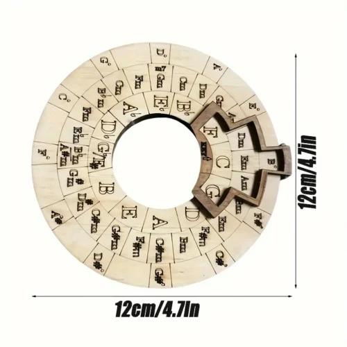 Ruota quinte legno rustico melodia musicale decorazione musicista educatori