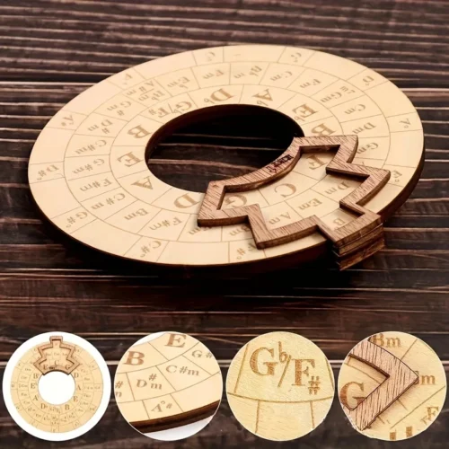 Ruota quinte legno rustico melodia musicale decorazione musicista educatori