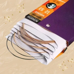 Set corde chitarra acustica 16052 6pz suono brillante regalo vacanze