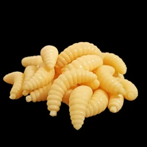 50pz esche morbide gialle fluorescenti vermi pesca trota siluro