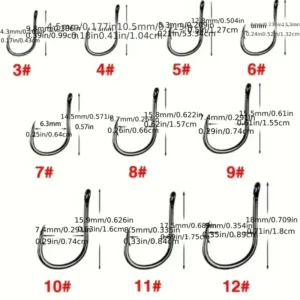 100pz ganci pesca acciaio inox scatola colori misti acqua dolce salata