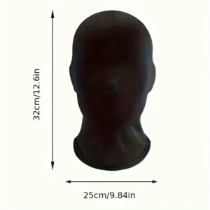 Maschera sportiva lycra nera faccia intera lavabile cosplay party