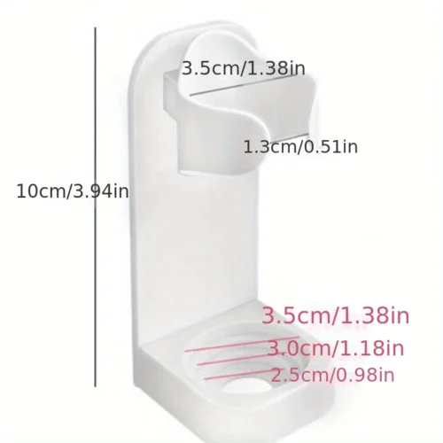 Porta spazzolino elettrico parete adesivo multicolore tazza trasparente bagno