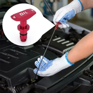 Maniglia astina olio motore rossa alluminio PQY-ODP02 ricambio auto