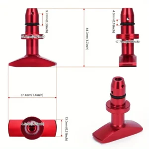 Maniglia astina olio motore rossa alluminio PQY-ODP02 ricambio auto