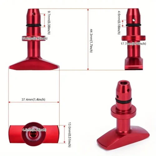 Maniglia astina olio motore rossa alluminio PQY-ODP02 ricambio auto