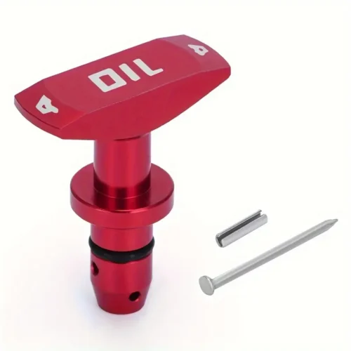 Maniglia astina olio motore rossa alluminio PQY-ODP02 ricambio auto