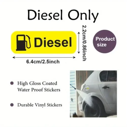 5pz adesivi diesel auto serbatoio carburante adesivo impermeabile vinile